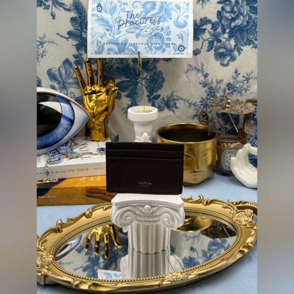 🆕 OROTON 🧿 NWOT Margot Card Sleeve, Brown Bear Leather Cardholder - Picture 2 of 16